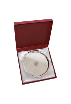 Серебряный поднос с гербом 930661-0 с футляром