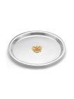 Серебряный поднос с гербом 930661-0ж позолота с футляром