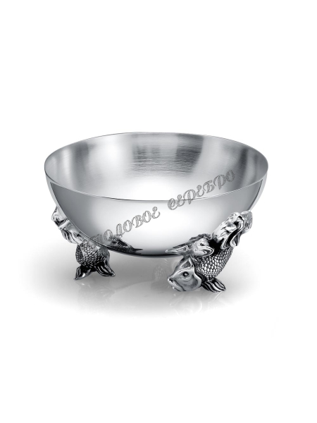 Серебряная икорница 93013682 с футляром