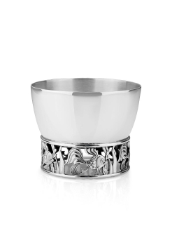Серебряная икорница 930876н2 с футляром