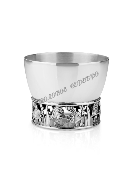 Серебряная икорница 930876н2 с футляром