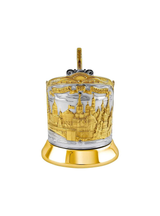 Подстаканник "Москва (Триумфальная)" никелированный с позолотой  НБС18708/225