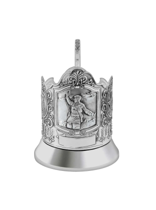 Подстаканник "Комбат" посеребренный